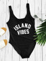 Island vibes one piece monokini bikini