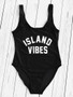 Island vibes one piece monokini bikini