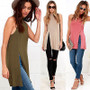 Side split mock neck top