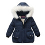 Windproof Warm Thickening Fur Collar Baby Girl Winter Jacket