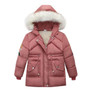 Windproof Warm Thickening Fur Collar Baby Girl Winter Jacket