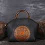 Luxury Genuine Retro Elegant Cow Leather Handmade Women bags