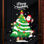 Large Size Merry Christmas Wall Stickers Fashion Santa Claus Window Room Decoration PVC Vinyl New Year Home Decor Removable