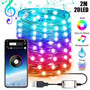 Christmas Tree Decoration LED String Lights Smart Bluetooth Personalized RGB String Lights Customized App Remote Control Lights