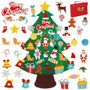 OurWarm DIY Felt Christmas Tree Snowman with Ornaments Fake Christmas Tree Kids Toys Christmas Party Decoration New Year 2019