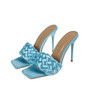 Quilted High Heel Mule