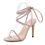 Diamante Lace-up Sandals