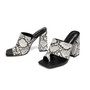 Toe Ring Block Heel Sandals