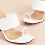 Toe Ring Block Heel Sandals