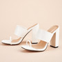 Toe Ring Block Heel Sandals