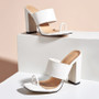 Toe Ring Block Heel Sandals