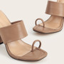 Toe Ring Block Heel Sandals