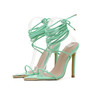 Pointed Toe Lace-up Sandals