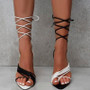 Pointed Toe Lace-up Sandals