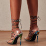 Lace-up Pointed Toe Sandals