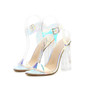 Perspex Block Heel Sandals