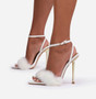 Pointed Toe Furry Sandals