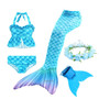 PrettyGirl Kids Girls Swimming Mermaid tail Mermaid Costume Cosplay Children Swimsuit Fantasy Beach Bikini can add Monofin Fin