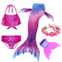 PrettyGirl Kids Girls Swimming Mermaid tail Mermaid Costume Cosplay Children Swimsuit Fantasy Beach Bikini can add Monofin Fin