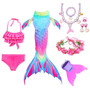 PrettyGirl Kids Girls Swimming Mermaid tail Mermaid Costume Cosplay Children Swimsuit Fantasy Beach Bikini can add Monofin Fin