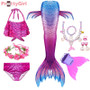 PrettyGirl Kids Girls Swimming Mermaid tail Mermaid Costume Cosplay Children Swimsuit Fantasy Beach Bikini can add Monofin Fin