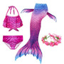 PrettyGirl Kids Girls Swimming Mermaid tail Mermaid Costume Cosplay Children Swimsuit Fantasy Beach Bikini can add Monofin Fin