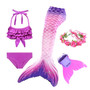 PrettyGirl Kids Girls Swimming Mermaid tail Mermaid Costume Cosplay Children Swimsuit Fantasy Beach Bikini can add Monofin Fin