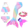 PrettyGirl Kids Girls Swimming Mermaid tail Mermaid Costume Cosplay Children Swimsuit Fantasy Beach Bikini can add Monofin Fin