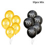 Black Gold Party 30 40 50 60 Years Birthday Party Disposable Tableware 30th 40th 50th Adult Birthday Party Decorations Supplies