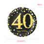 Black Gold Party 30 40 50 60 Years Birthday Party Disposable Tableware 30th 40th 50th Adult Birthday Party Decorations Supplies