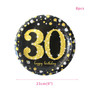 Black Gold Party 30 40 50 60 Years Birthday Party Disposable Tableware 30th 40th 50th Adult Birthday Party Decorations Supplies