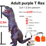 Inflatable T REX Dinosaur Costumes Blow Up Dinosaur Party Cosplay  Mascot Carnival Halloween Costume For Kids Adult Dino Costume