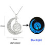 Luminous Glowing Arrow Pendant Necklace Knight Spear Necklace Glow In The Dark Pike Necklace for Women Men Halloween Gift