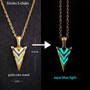 Luminous Glowing Arrow Pendant Necklace Knight Spear Necklace Glow In The Dark Pike Necklace for Women Men Halloween Gift