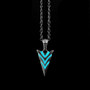 Luminous Glowing Arrow Pendant Necklace Knight Spear Necklace Glow In The Dark Pike Necklace for Women Men Halloween Gift