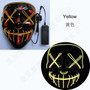 10 Colors Halloween LED Mask Purge Masks Election Mascara Costume DJ Party Light Up Masks Glow In Dark Punk Fashion Cosplay