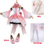 Miku Vocaloid V Miku Cosplay Costume Sakura Miku Dress Halloween Carnival Party Costumes for women High Quality Free shipping