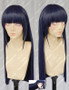 Anime NARUTO Hyuga Hinata Straight Hair Neat Bang Cosplay Wigs + Wig Cap