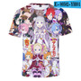 Re Zero 3d printed t-shirt anime Rem and Ram Cosplay t shirt fashion harajuku cartoon tshirt Tee brand clothes