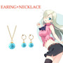 7PICS Anime The Seven Deadly Sins Earrings Elizabeth Liones Blue Sun Stars Moon Earrings Cosplay Uniform Suit Outfit Clothes