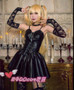 Death Note  Misa Amane Imitation Leather Sexy Tube Tops Lace Dress Uniform Outfit Anime Cosplay Costumes