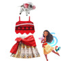 Kids Girls Clothes Cosplay Princess Dress Moana Children Vaiana Girls Party Costume Dresses with Necklace Pet Pig Chick Girl Set