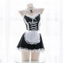 OJBK Sexy Costume Babydoll Dress Uniform Erotic Lingerie Role play Women Sexy Lingerie Cosplay French Apron Maid Servant Lolita