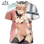 Mamba top 3D Hentai Short-Sleeved Kawaii Shirt Senpai sexy homme Anime Girl Bikini Beauty men T-Shirts Casual Cosplay Loli Waifu