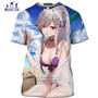 Mamba top 3D Hentai Short-Sleeved Kawaii Shirt Senpai sexy homme Anime Girl Bikini Beauty men T-Shirts Casual Cosplay Loli Waifu