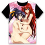 Anime T-shirt High School DxD Sexy Cosplay Short Sleeve Women Men Black Tee Tops Popular Trendy Casual Summer Funny Shirt