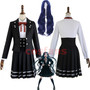 Anime Danganronpa V3 Shirogane Tsumugi Original Edition JK Uniform Cosplay Costume Women Halloween Party suits with Wig Hair