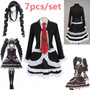 7pcs/set Danganronpa Dangan Ronpa Celestia Ludenberg Cosplay Costume Custom Made Dangan Halloween Party Fancy Dress Free Ship