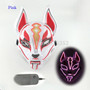 Anime Expro Decor Japanese Fox Mask Neon Led Light Cosplay Mask Halloween Party Rave Led Mask Dance DJ Payday Costume Props