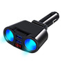Car Lighter Socket For Mobile Phone with LED Dual USB Charger